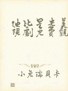 他比星光美丽电视剧免费观看封面