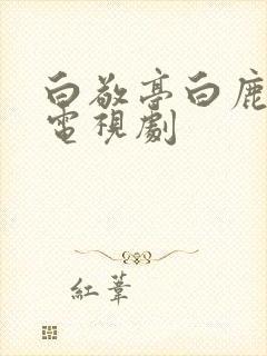 白敬亭白鹿演的电视剧