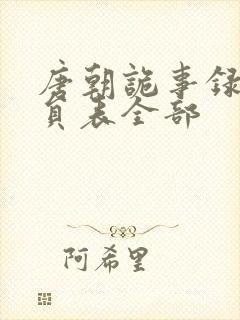 唐朝诡事录2演员表全部