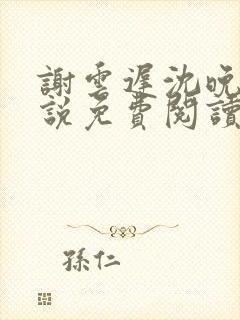 谢云迟沈晚黎小说免费阅读最新章节