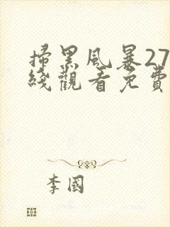 扫黑风暴27在线观看免费完整版