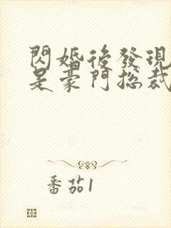 闪婚后发现老公是豪门总裁 全本