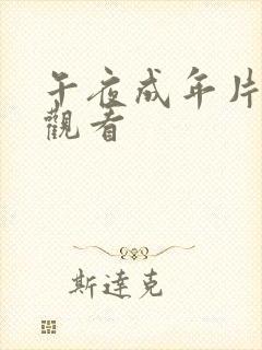 午夜成年片在线观看