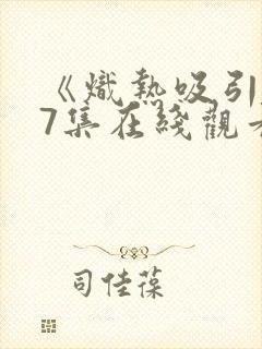 《炽热吸引》17集在线观看