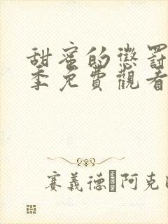 甜蜜的惩罚第一季免费观看