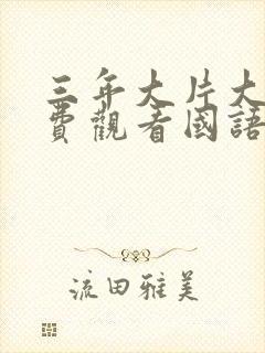三年大片大全免费观看国语版2