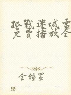 孤战迷城电视剧免费播放全集