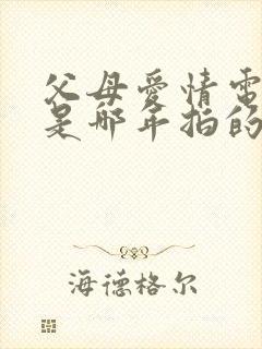 父母爱情电视剧是哪年拍的