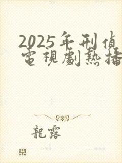 2025年刑侦电视剧热播排行榜最新