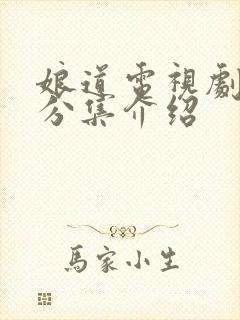 娘道电视剧剧情分集介绍