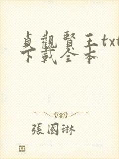 贞观贤王txt下载全本