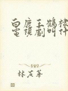 白鹿王鹤棣演的电视剧叫什么