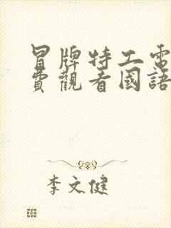 冒牌特工电影免费观看国语高清