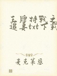 王牌特战之军少追妻txt下载