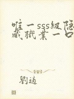 唯一sss级隐藏职业一口气看完