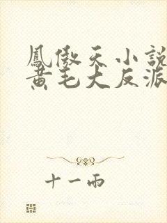 凤傲天小说里的黄毛大反派也想要幸福