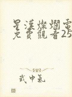 星汉灿烂电视剧免费观看25集封面