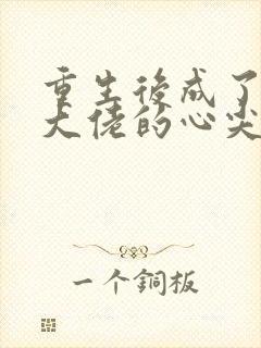 重生后成了偏执大佬的心尖宠全本封面