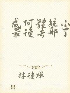 成何体统小太子最后去哪了封面