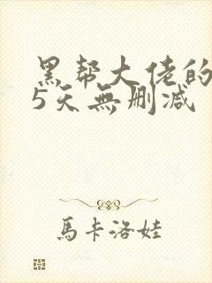 黑帮大佬的365天无删减