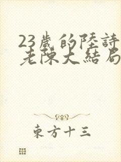 23岁的陆诗琪老陈大结局