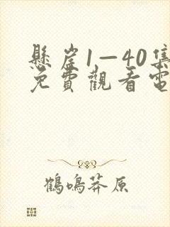 悬崖1—40集免费观看电视剧