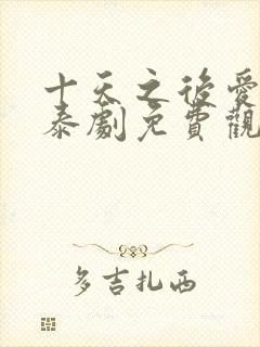 十天之后爱上你泰剧免费观看全集