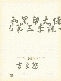 和黑帮大佬365第三季观看封面