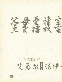 父母爱情完整版免费播放电视剧