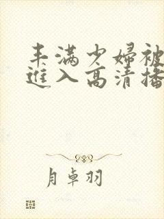 丰满少妇被猛烈进入高清播放封面