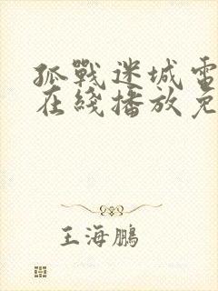 孤战迷城电视剧在线播放免费观看