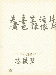 夫妻生活片一级,黄色录像片一级