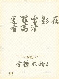 匿罪电影在线观看高清