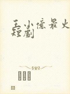 王小亿最火十部短剧