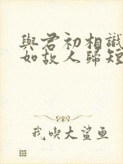 与君初相识,犹如故人归短剧