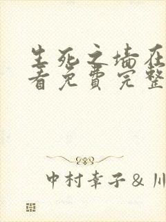 生死之墙在线观看免费完整版