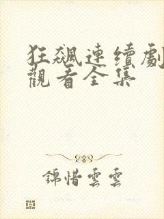 狂飙连续剧免费观看全集封面