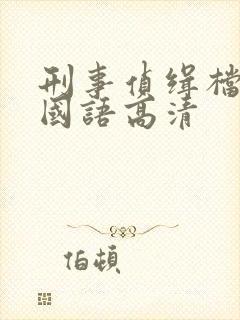 刑事侦缉档案2国语高清封面