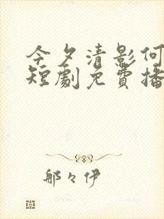 今夕清影何处寻短剧免费播放