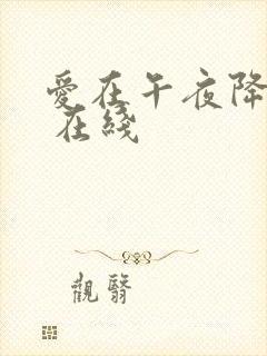 爱在午夜降临前 在线