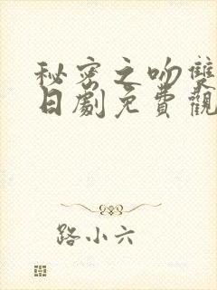 秘密之吻双男主日剧免费观看全集