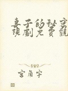 妻子的秘密3电视剧免费观看在线播放