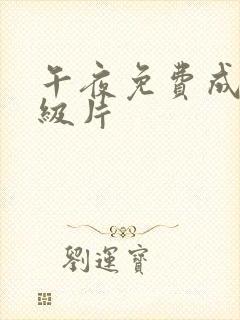 午夜免费成人一级片