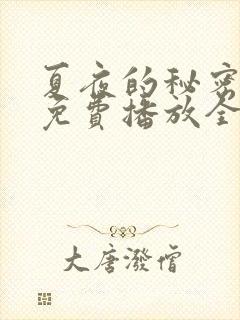 夏夜的秘密泰剧免费播放全集