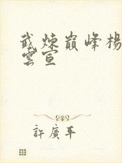 武炼巅峰杨开上云宣