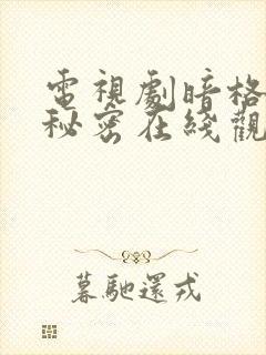 电视剧暗格里的秘密在线观看