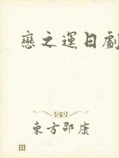恋之运日剧封面
