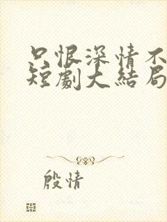 只恨深情不识鸢短剧大结局