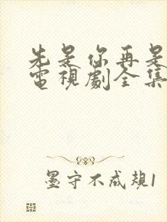 先是你再是你我电视剧全集免费观看封面