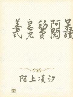 善良的阿呆下拉式免费阅读封面